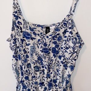 Floral blue short romper from H&M